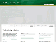 Tablet Screenshot of belkcollege.uncc.edu