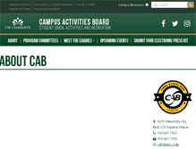 Tablet Screenshot of cab.uncc.edu