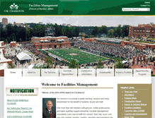 Tablet Screenshot of facilities.uncc.edu
