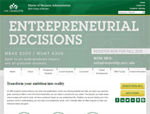 Tablet Screenshot of mba.uncc.edu