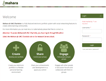 Tablet Screenshot of mahara.uncc.edu