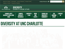 Tablet Screenshot of diversity.uncc.edu