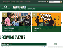 Tablet Screenshot of campusevents.uncc.edu