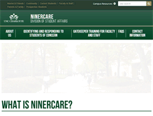 Tablet Screenshot of ninercare.uncc.edu