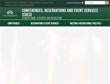 Tablet Screenshot of conferences.uncc.edu