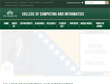Tablet Screenshot of cci.uncc.edu