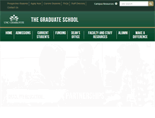 Tablet Screenshot of graduateschool.uncc.edu
