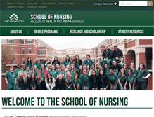 Tablet Screenshot of nursing.uncc.edu