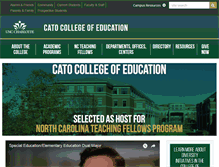 Tablet Screenshot of education.uncc.edu