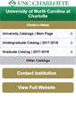 Mobile Screenshot of catalog.uncc.edu