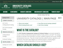 Tablet Screenshot of catalog.uncc.edu