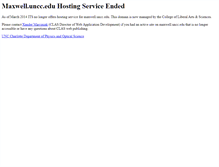 Tablet Screenshot of maxwell.uncc.edu