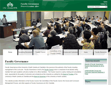 Tablet Screenshot of facultygovernance.uncc.edu