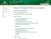 Tablet Screenshot of myevals.uncc.edu