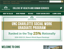 Tablet Screenshot of health.uncc.edu