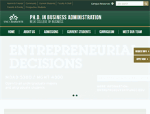 Tablet Screenshot of phd-business.uncc.edu