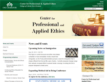 Tablet Screenshot of ethics.uncc.edu